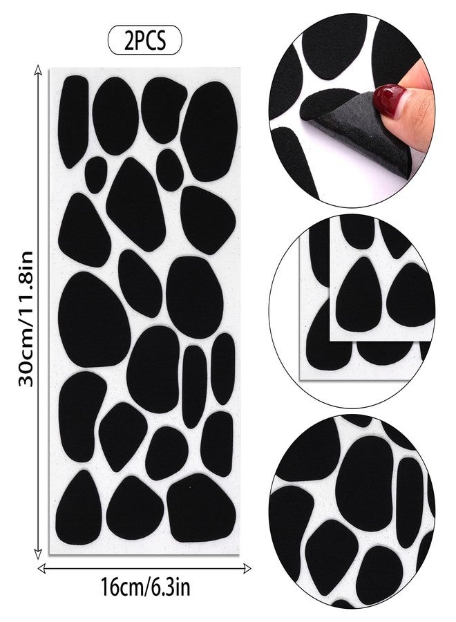 Sucrain Dalmatian Dog Costume Ear Headband,Bow Tie,Tail Set with 2 Sheets Black Adhesive Felt for Halloween DIY Projects Costume Party - Image 4